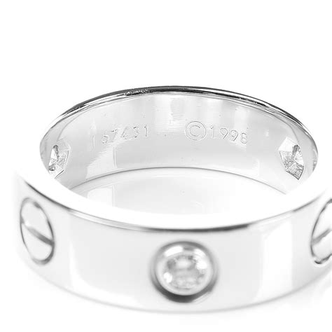 cartier white gold love ring|cartier love ring 3 diamonds white gold.